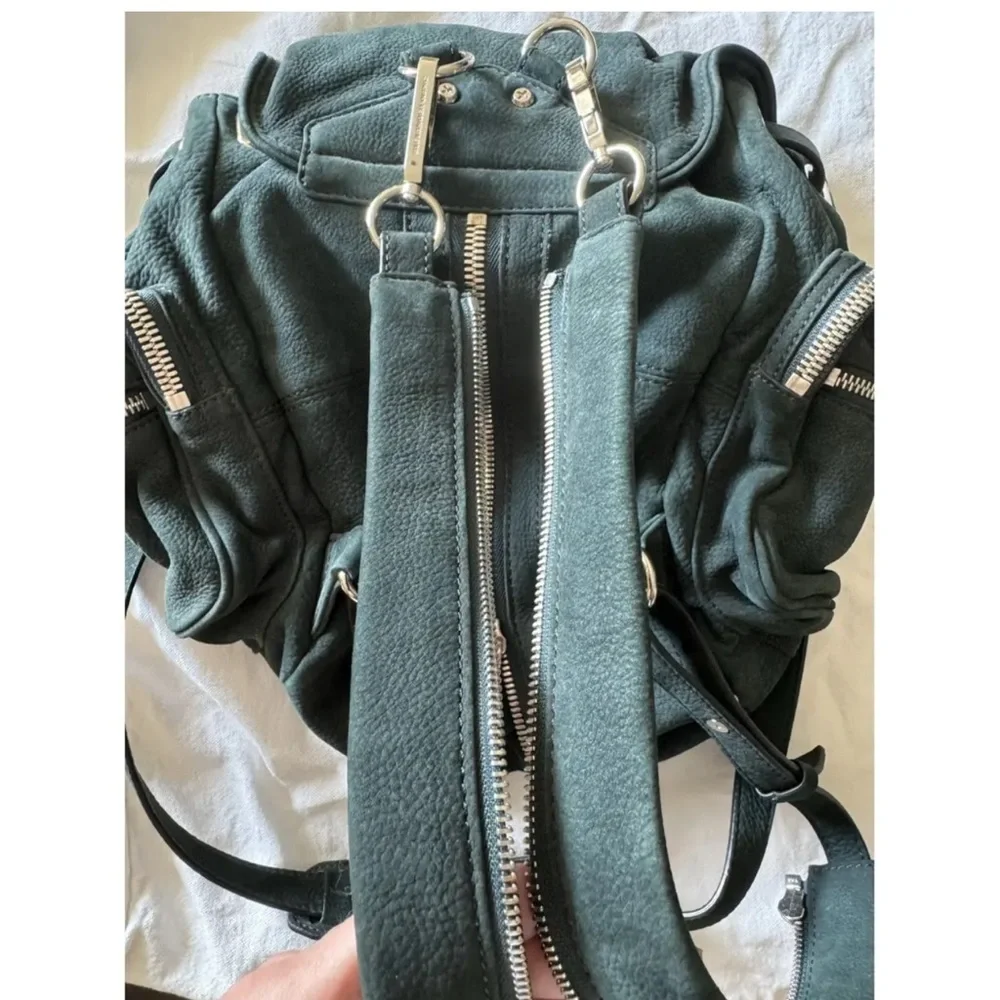 Alexander Wang Supple Lambskin Marti Convertible Moto Backpack Bag turquoise